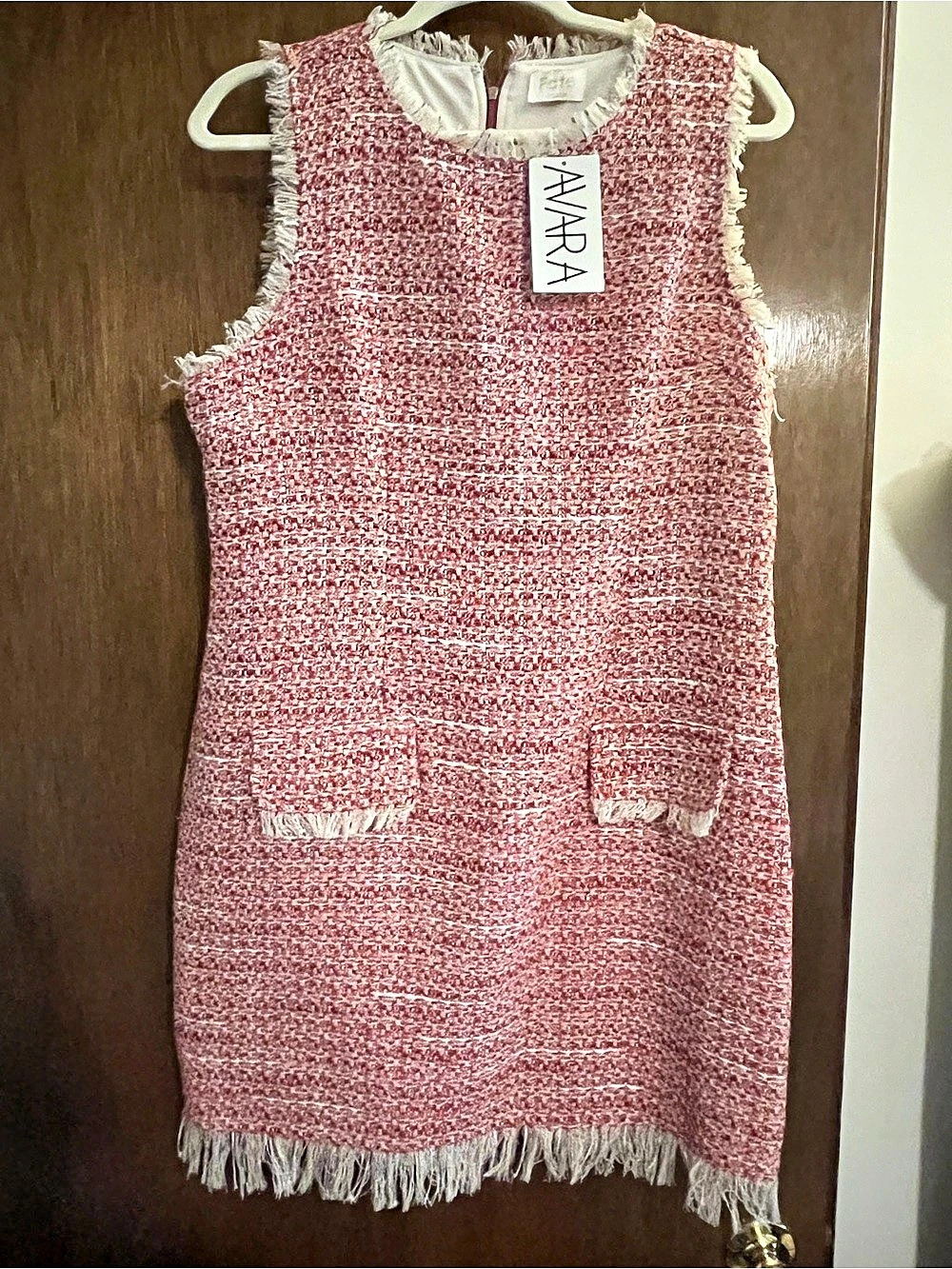 Fate Pink Tweed Mini Dress
